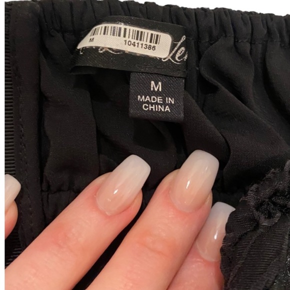 For Love and Lemons Gabrielle Long Sleeve Ribbon Sheer Top - Picture 3 of 5